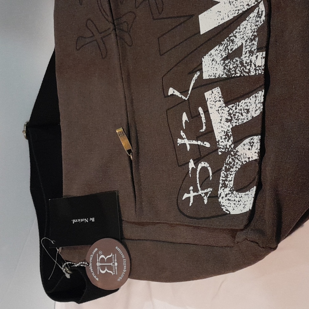Brown Otkau messenger bag.